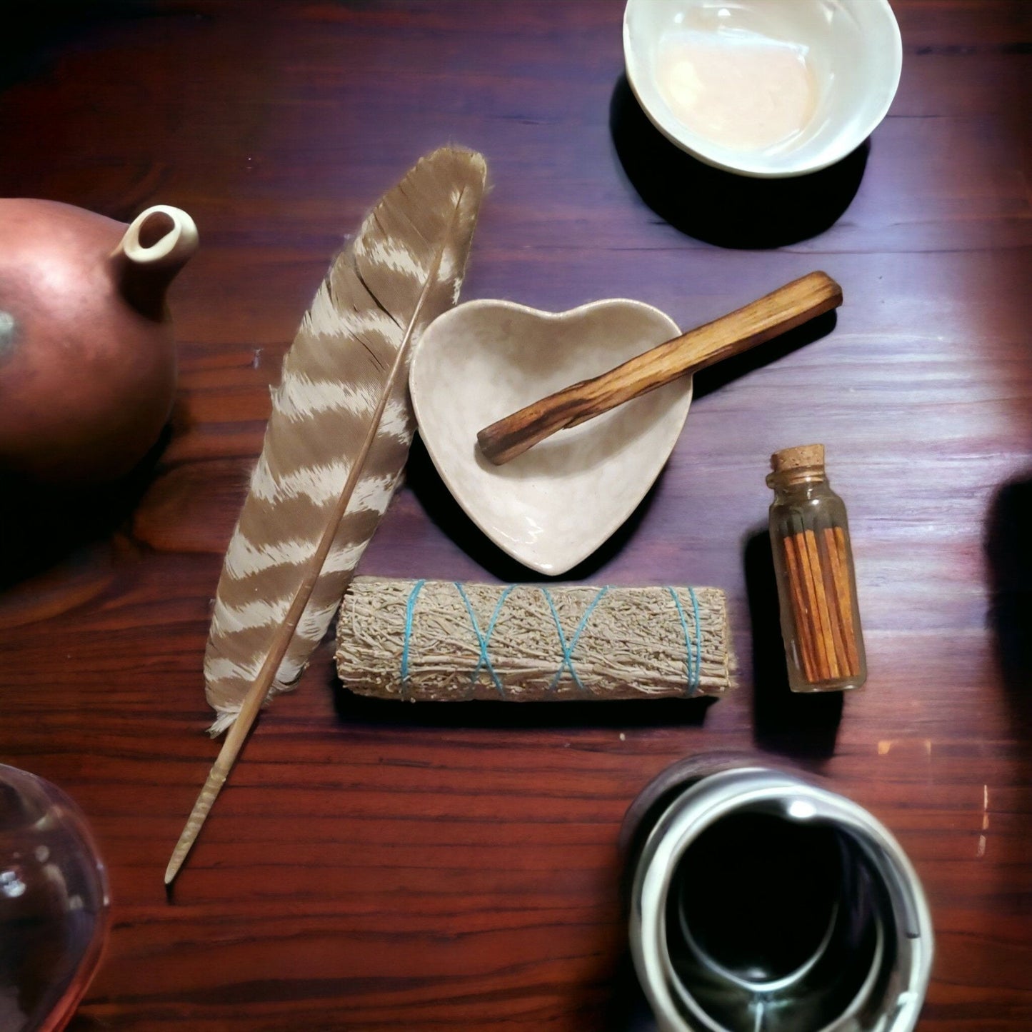 Sage Smudge Kit for Home, Energy Cleansing & Spiritual Healing, Purification Ritual, Unique Housewarming Gift