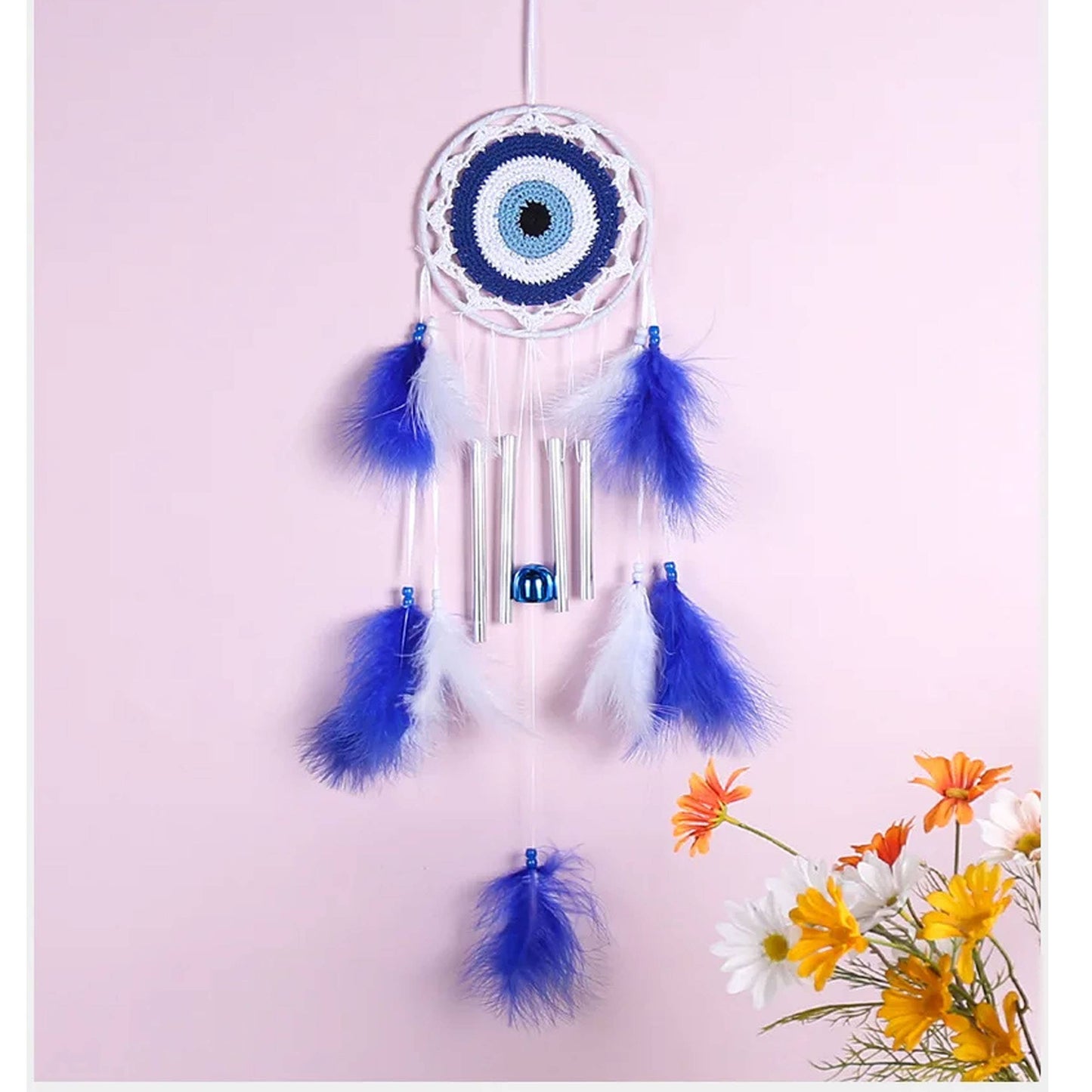 Blue Evil Eye Dream Catcher For Home Holiday Decor