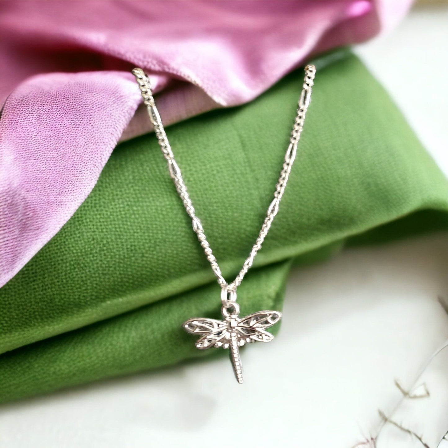 Enchanting Silver Dragonfly Necklace Adjustable Length, Unique Nature Themed Jewelry, Ideal Gift for Birthdays or Anniversaries