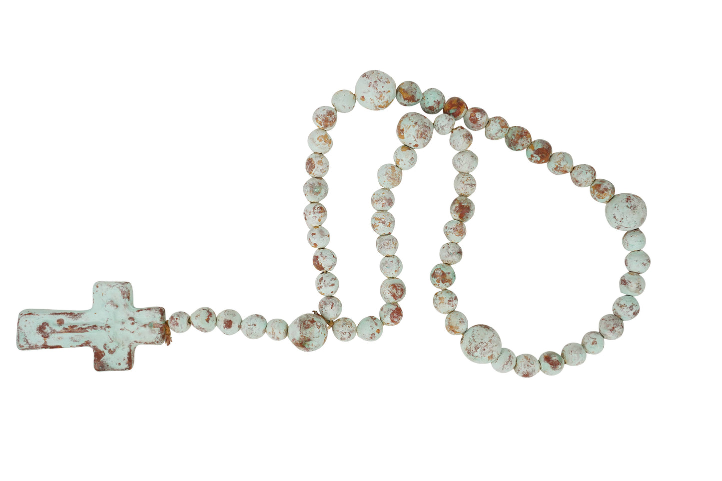 Hope Clay Rosary-Beads-Gorgeous-6 Sizes-Handmade-Turquoise: #1-17 inches long