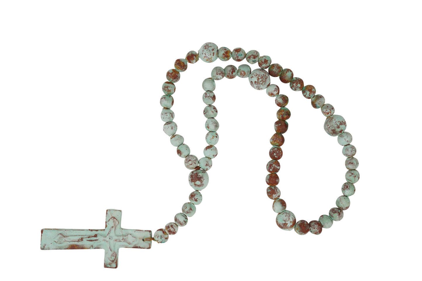 Hope Clay Rosary-Beads-Gorgeous-6 Sizes-Handmade-Turquoise: #1-17 inches long