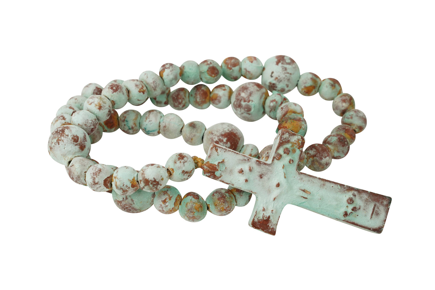 Hope Clay Rosary-Beads-Gorgeous-6 Sizes-Handmade-Turquoise: #1-17 inches long