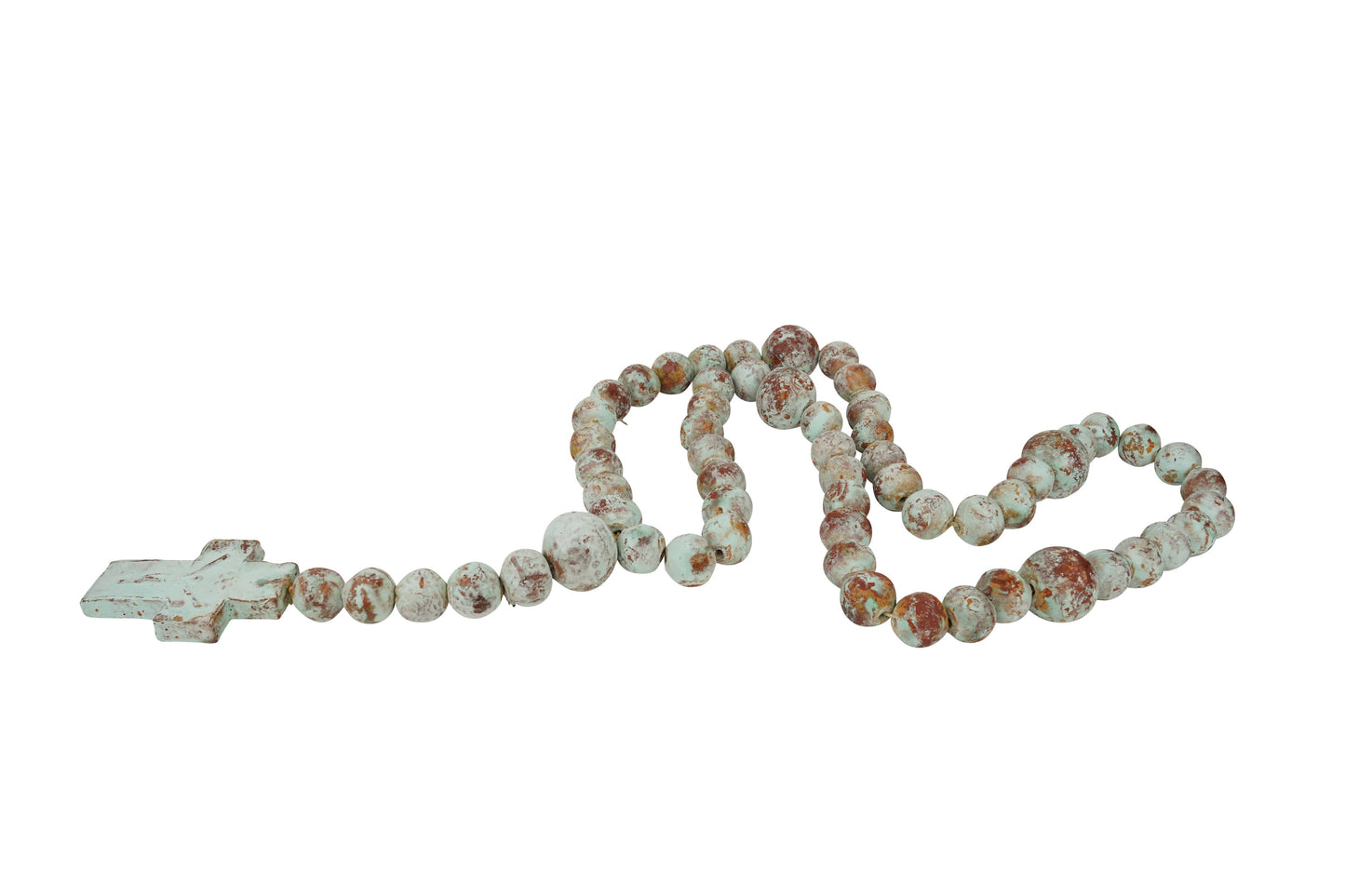 Hope Clay Rosary-Beads-Gorgeous-6 Sizes-Handmade-Turquoise: #1-17 inches long