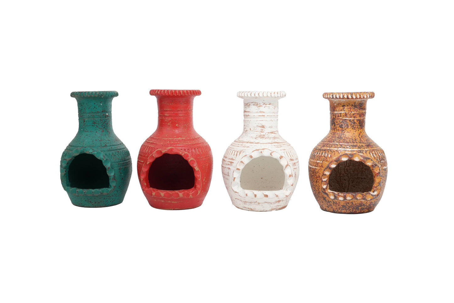 Mini-Clay Chimney Candle Holder-Patio-Garden-Mini-4 Colors: Rustico