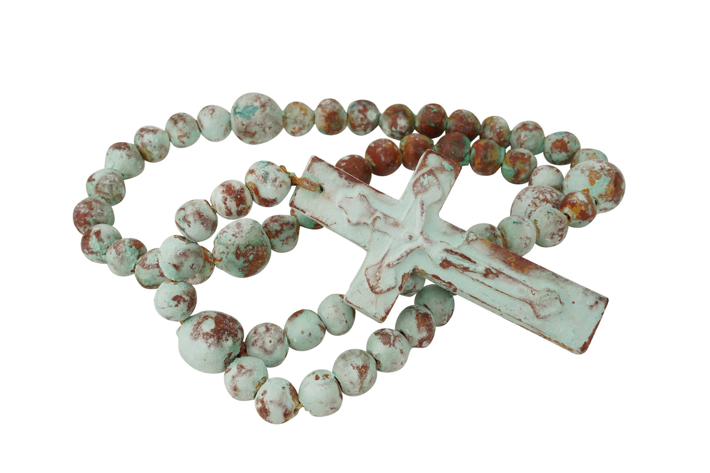 Hope Clay Rosary-Beads-Gorgeous-6 Sizes-Handmade-Turquoise: #1-17 inches long