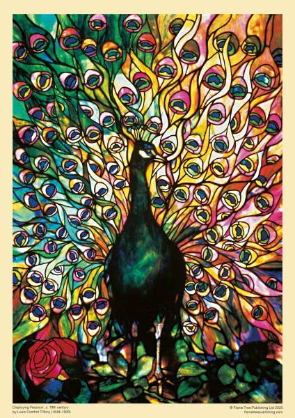 Tiffany: Displaying Peacock 1000 Piece Jigsaw Puzzle
