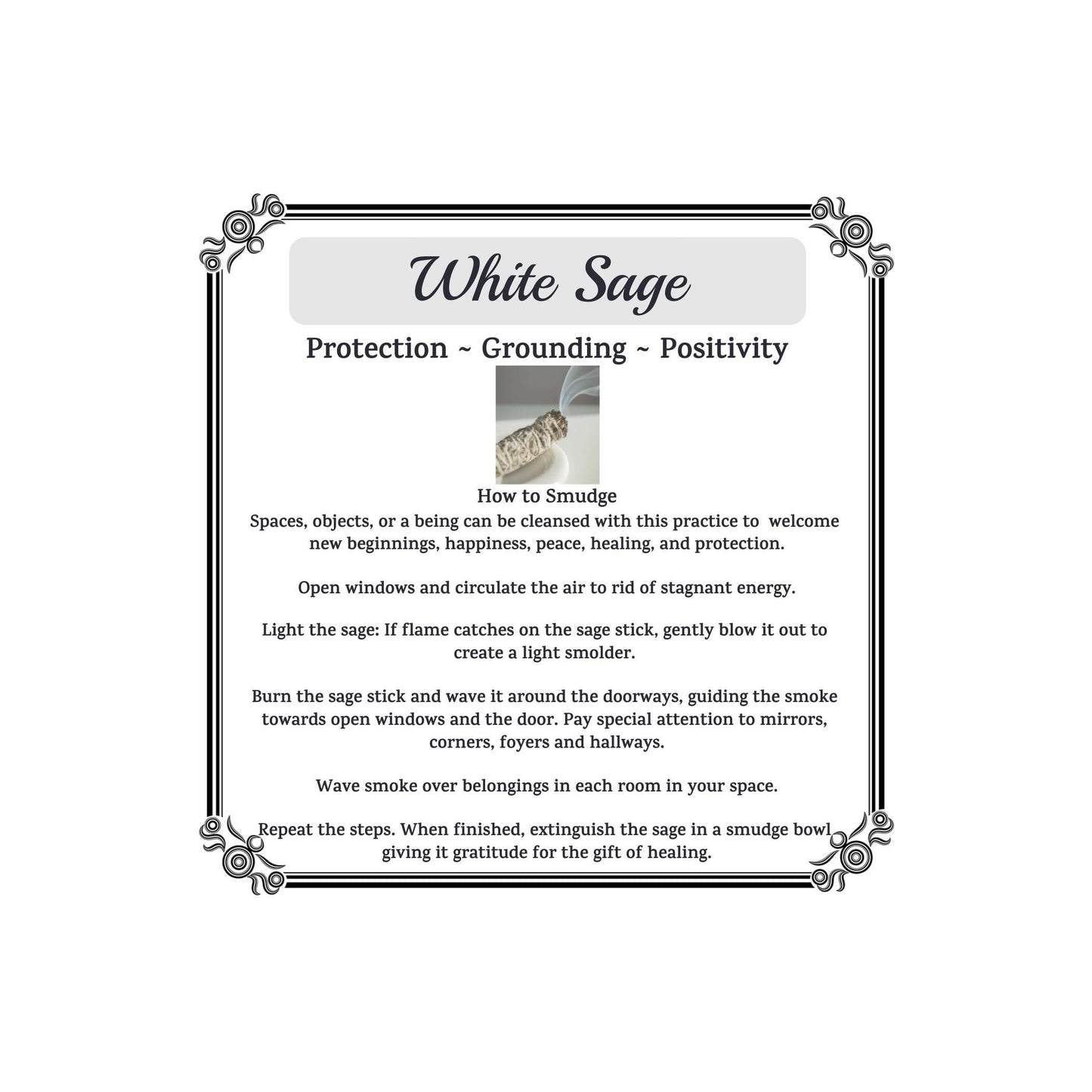 Herb Variety Bundle: Smudge Sticks with Instructions for Cleansing & Protection, Natural Sage Gifts