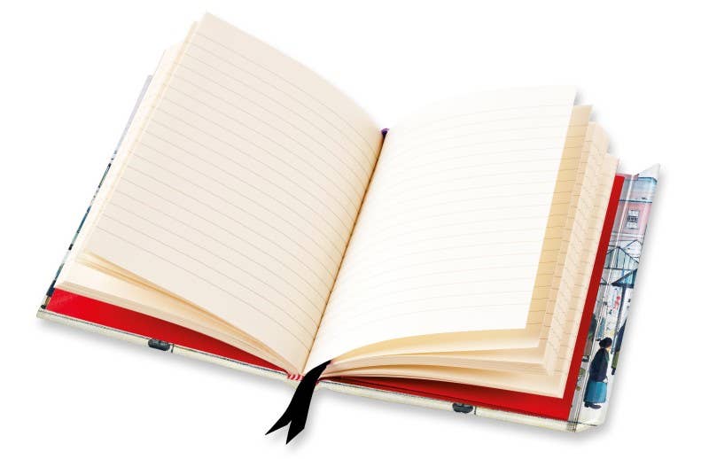 Vintage Antique Winter Market Scene Journal Notebook