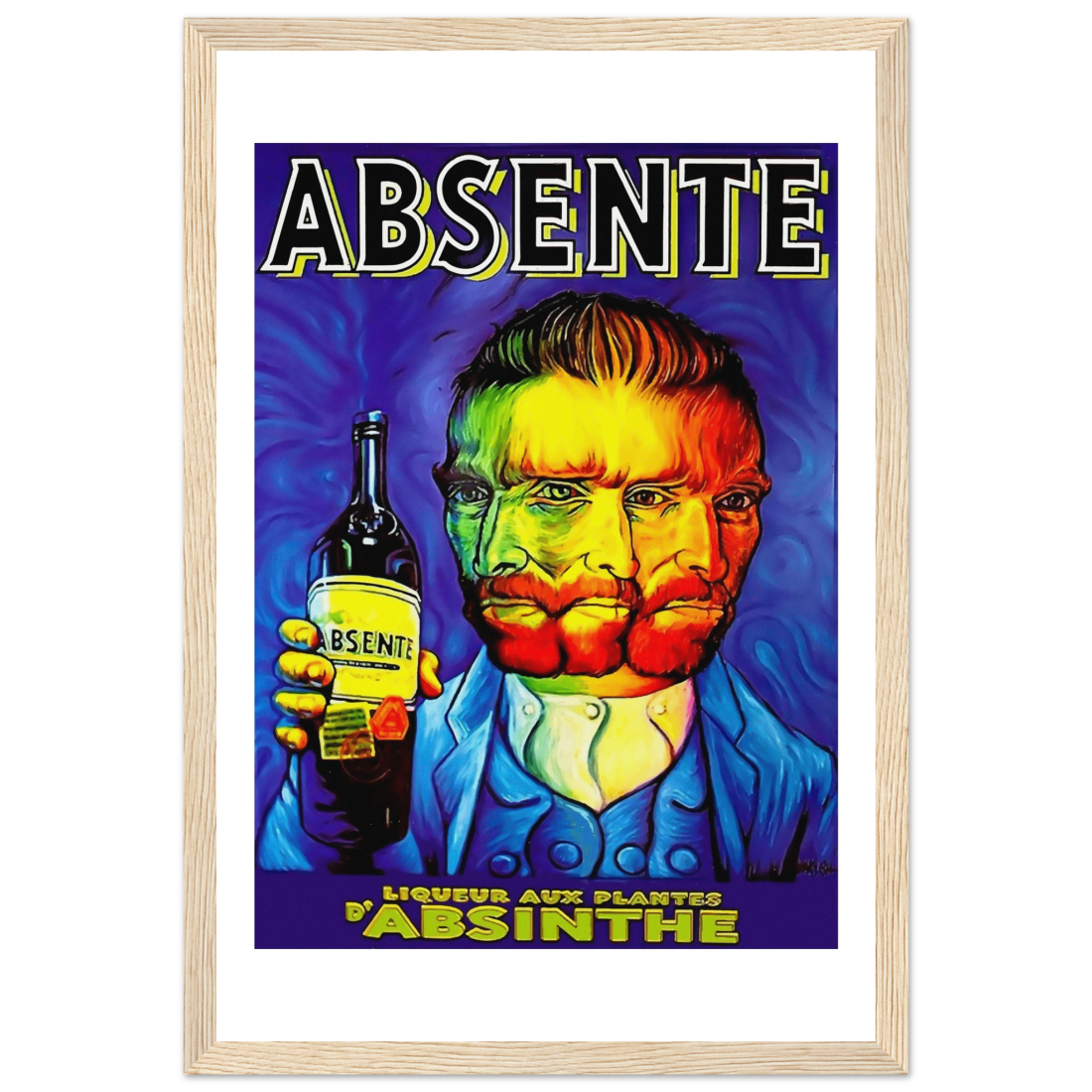 Absente, Vintage Absinthe Liquor Advertisement with Van Gogh Poster-9