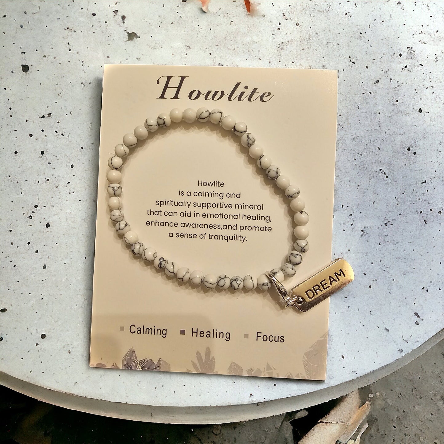 4mm Healing Stone Beaded Bracelets Positive Affirmation Charms