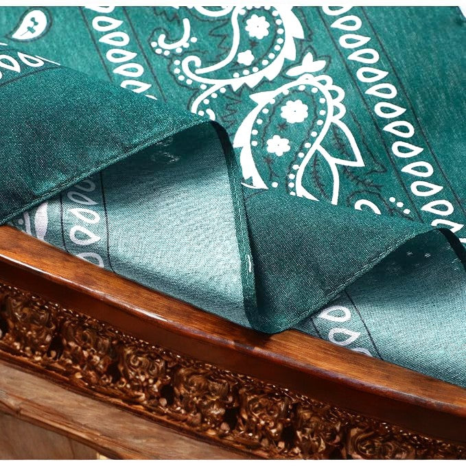 Paisley Bandana Retro Head Wrap, Fadeless Handkerchief, Headband for Men & Women, Cowboy Bohemian Style Accessory