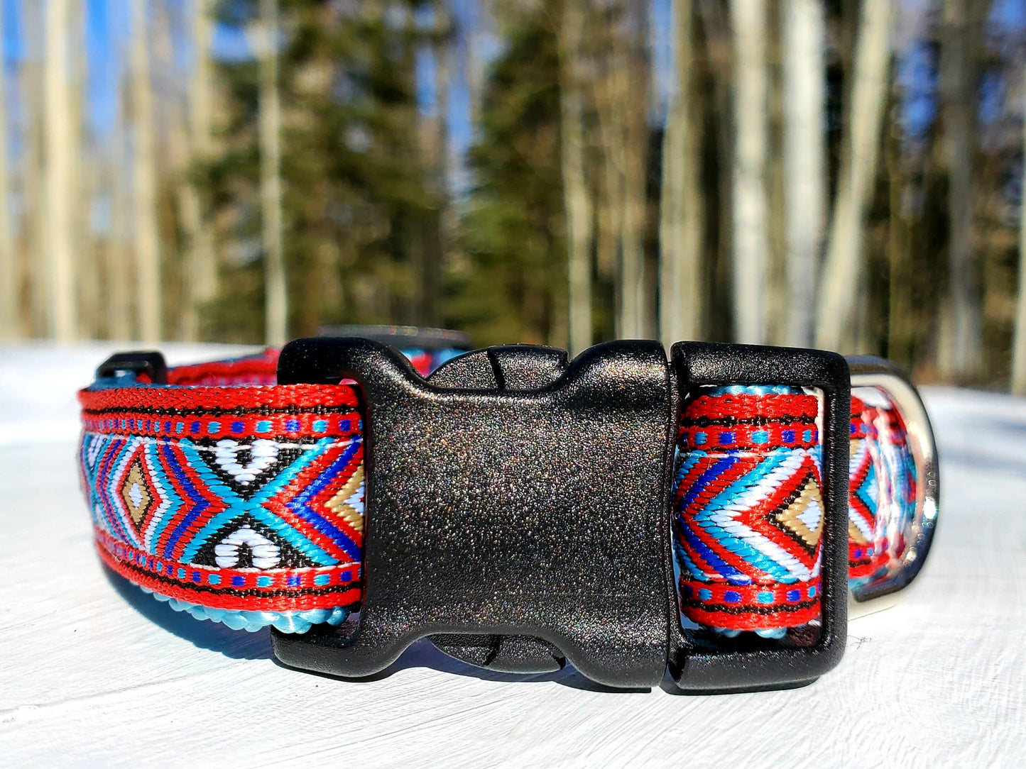 Durable 3/4" Southwest Dog Collar with Leash & Martingale – Fit for Stylish Walks & Training – Gift for Dogs & Pet Enthusiasts