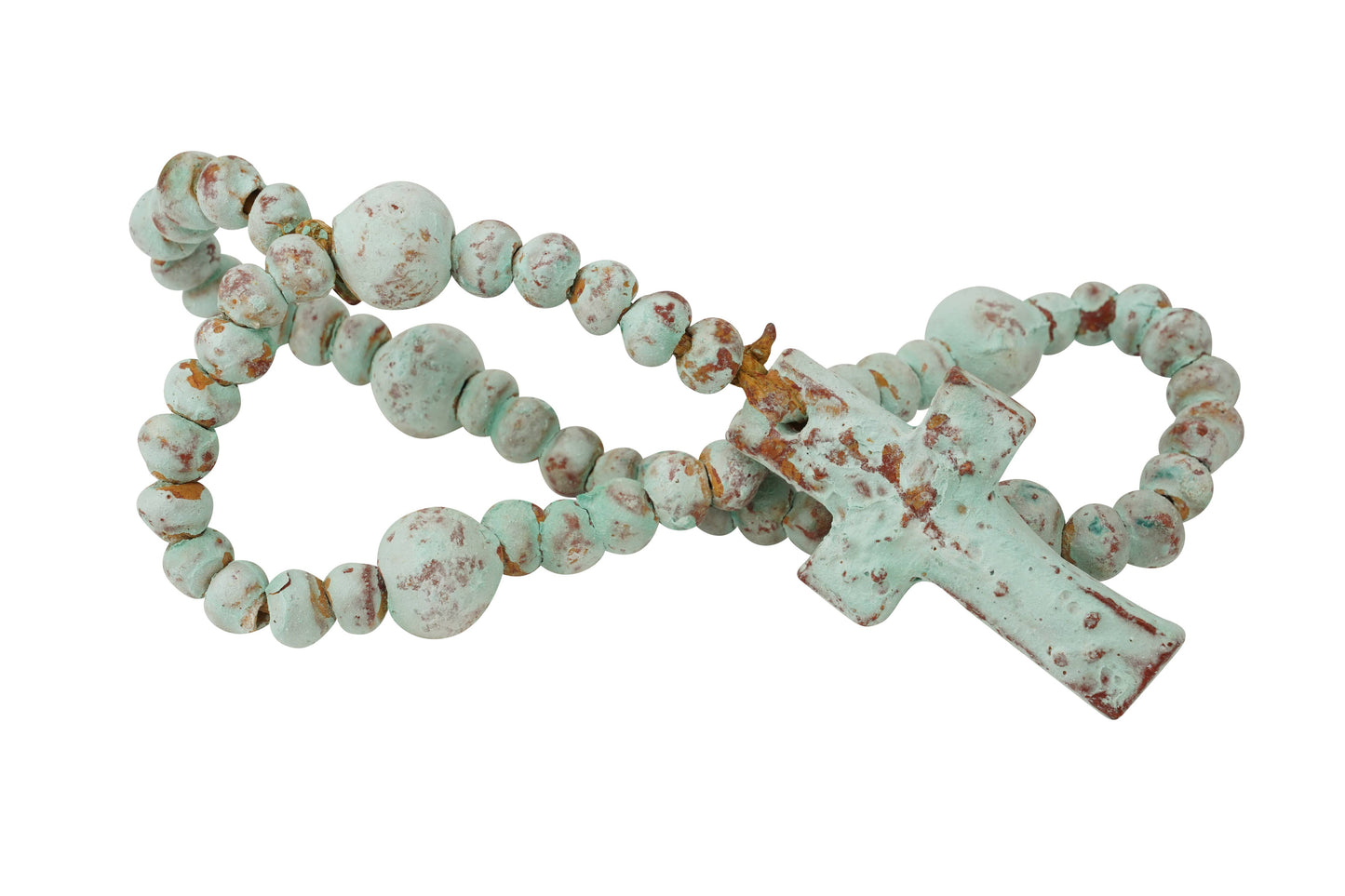 Hope Clay Rosary-Beads-Gorgeous-6 Sizes-Handmade-Turquoise: #1-17 inches long