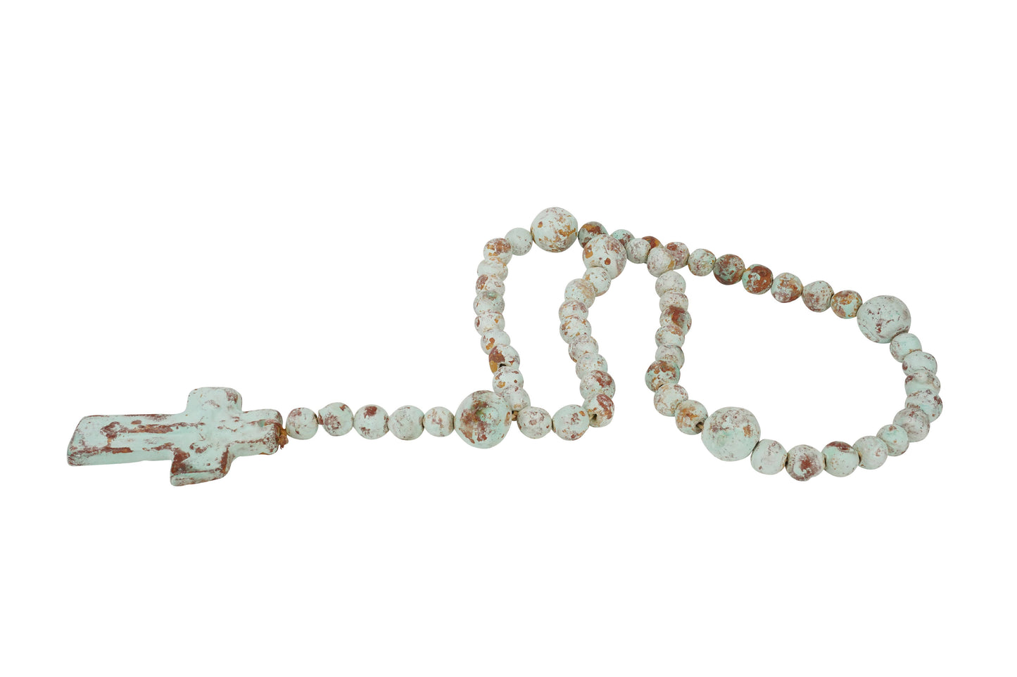 Hope Clay Rosary-Beads-Gorgeous-6 Sizes-Handmade-Turquoise: #1-17 inches long