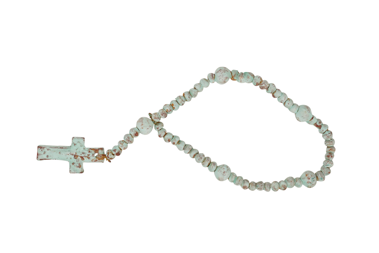 Hope Clay Rosary-Beads-Gorgeous-6 Sizes-Handmade-Turquoise: #1-17 inches long