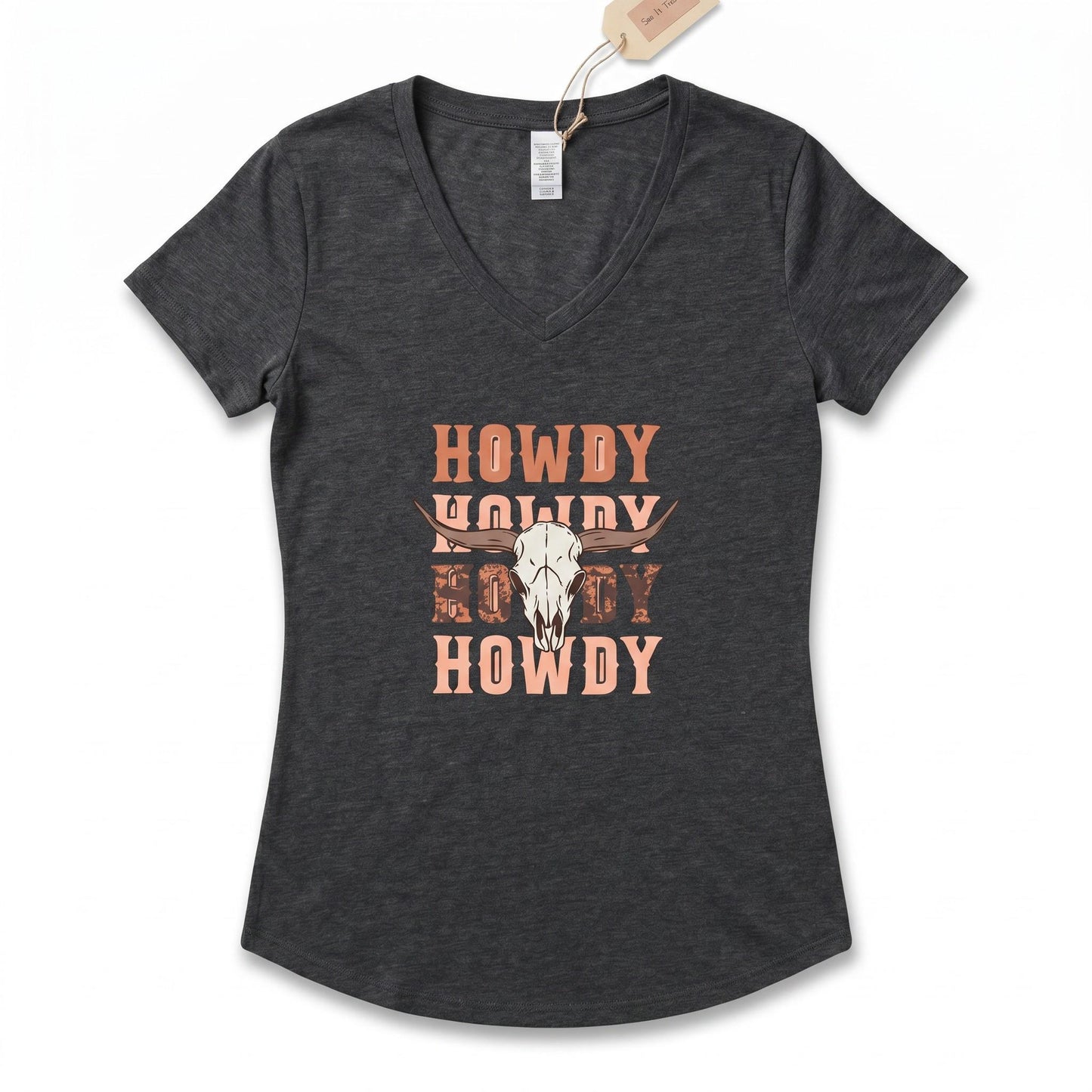 Vintage Howdy Cowgirl Med T-shirt, Western Graphic Rustic Cotton Tee, Gift Vintage Country