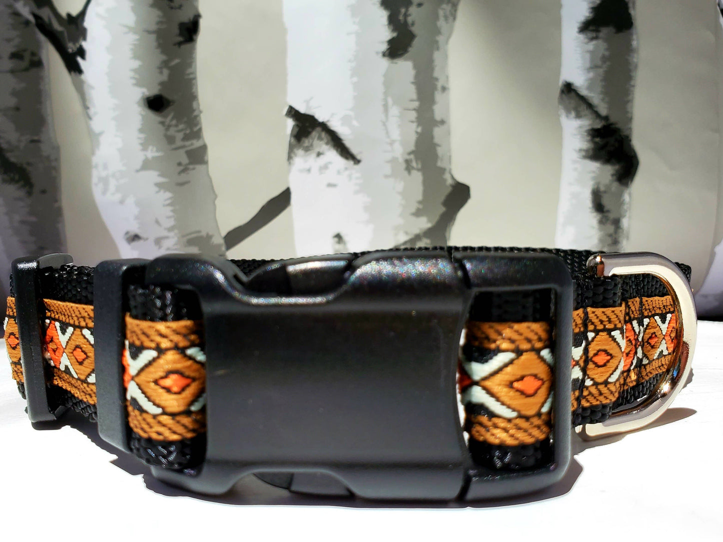 1" Black Southwest Dog Collar, Leash, or Martingale