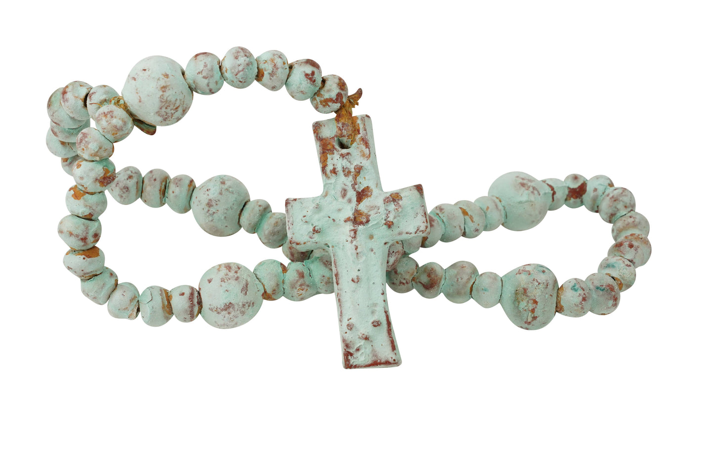 Hope Clay Rosary-Beads-Gorgeous-6 Sizes-Handmade-Turquoise: #1-17 inches long