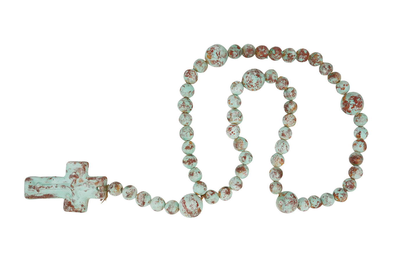 Hope Clay Rosary-Beads-Gorgeous-6 Sizes-Handmade-Turquoise: #1-17 inches long