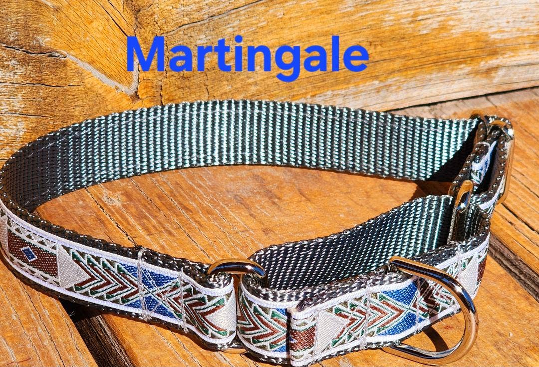 1" Aztec Dog Collar, Leash, or Martingale