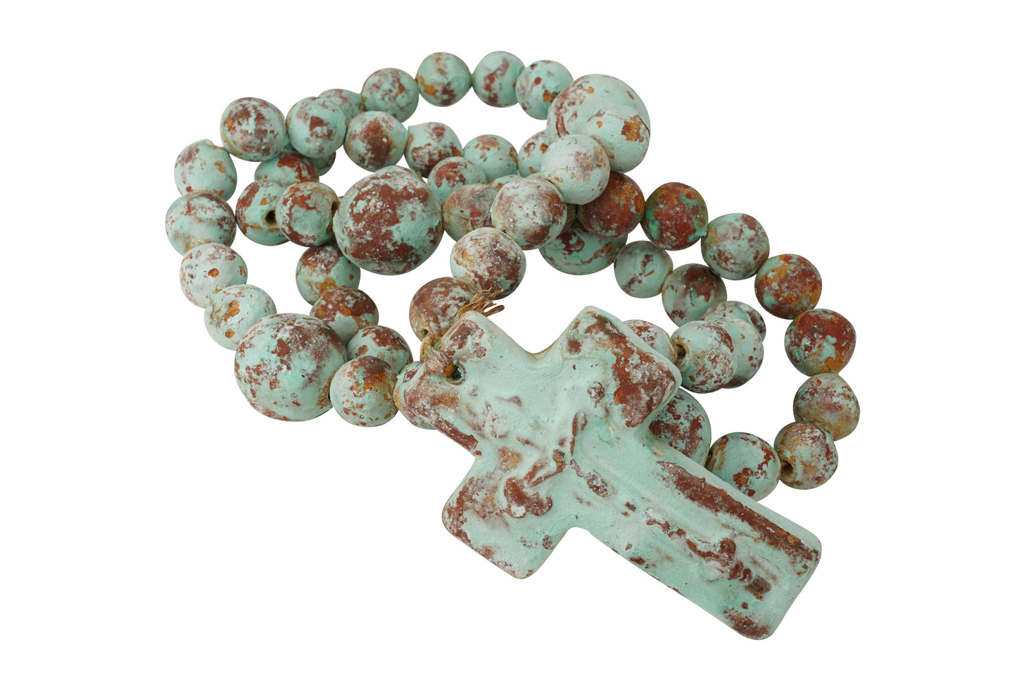 Hope Clay Rosary-Beads-Gorgeous-6 Sizes-Handmade-Turquoise: #1-17 inches long