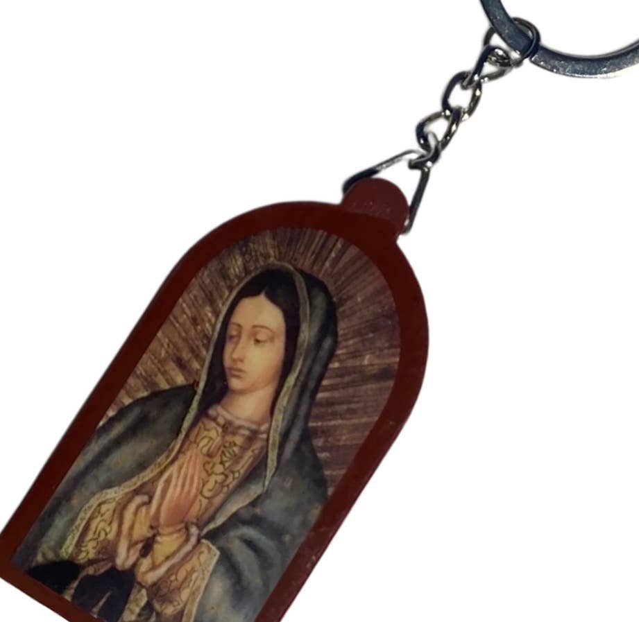 Keychain - Our Lady of Guadalupe (Wooden) 2.5” 