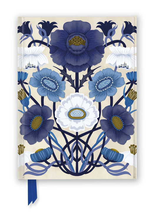 Blue and White Floral Journal Notebook
