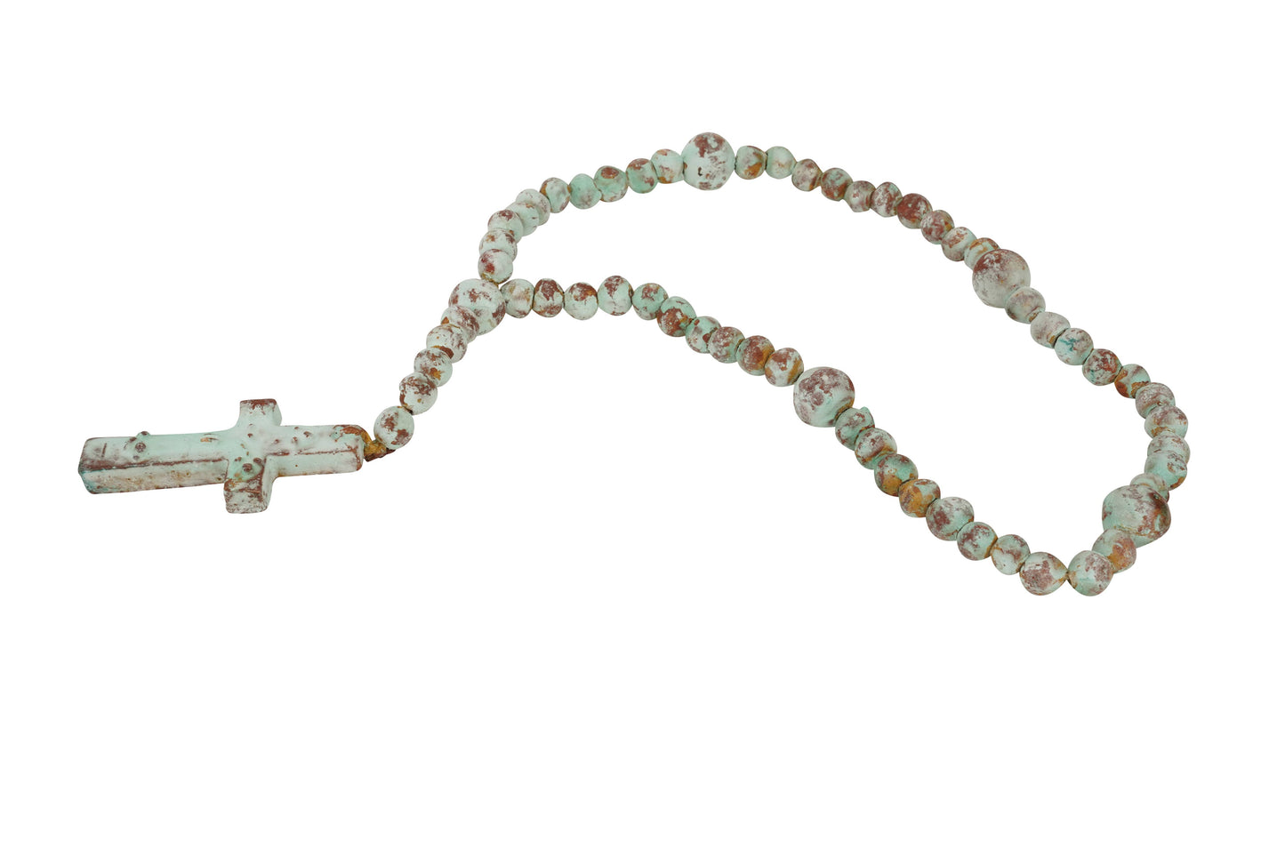 Hope Clay Rosary-Beads-Gorgeous-6 Sizes-Handmade-Turquoise: #1-17 inches long