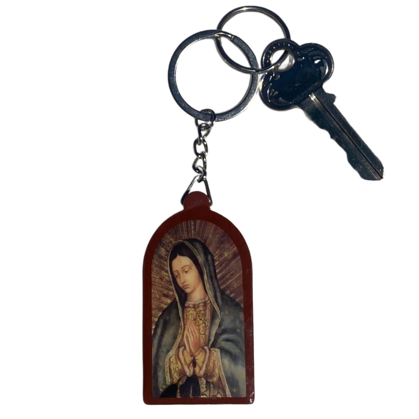 Keychain - Our Lady of Guadalupe (Wooden) 2.5” 
