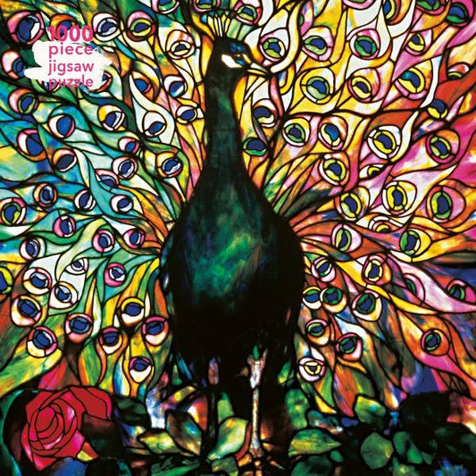 Tiffany: Displaying Peacock 1000 Piece Jigsaw Puzzle