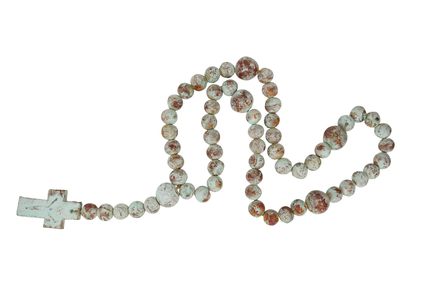 Hope Clay Rosary-Beads-Gorgeous-6 Sizes-Handmade-Turquoise: #1-17 inches long