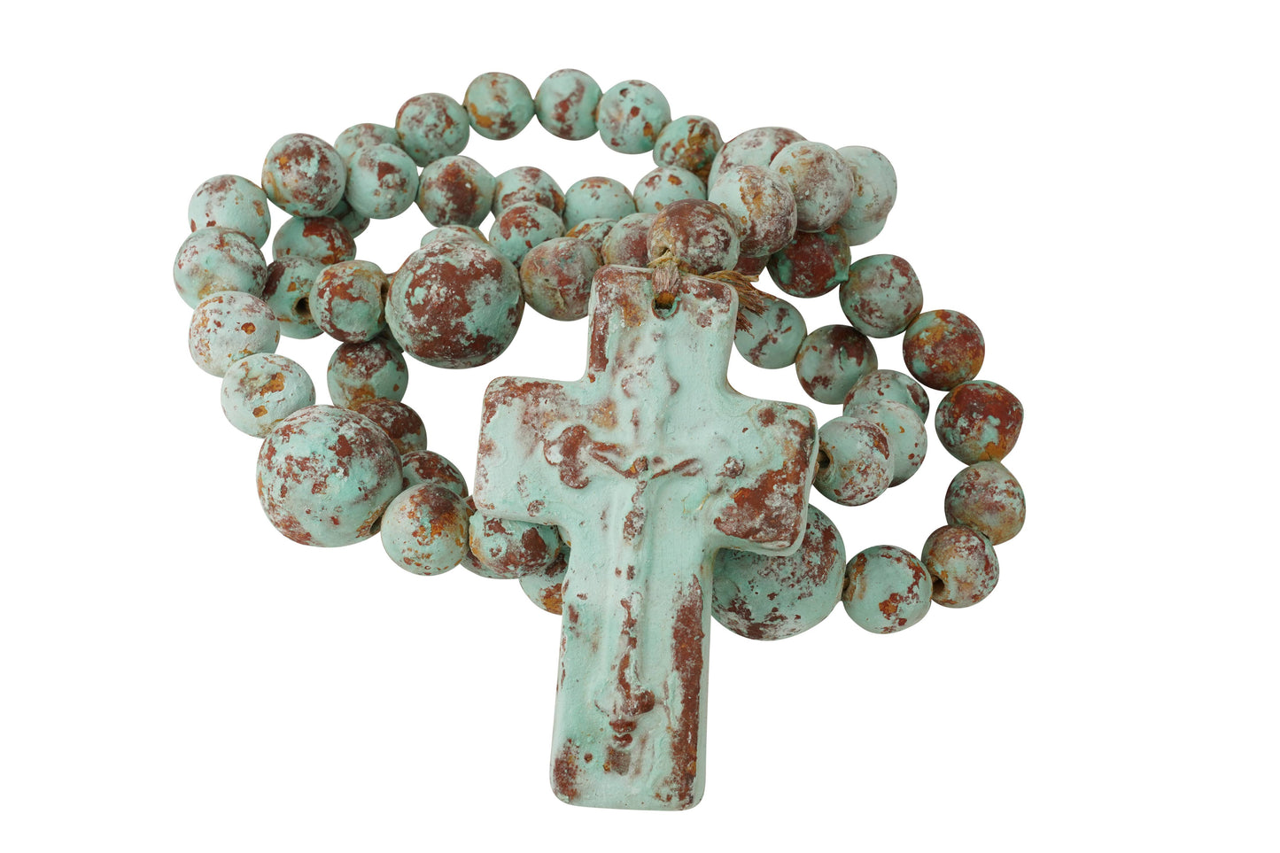 Hope Clay Rosary-Beads-Gorgeous-6 Sizes-Handmade-Turquoise: #1-17 inches long