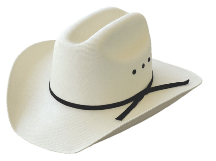 Kids Canvas Cowboy Hat | Cream with Black Hatband