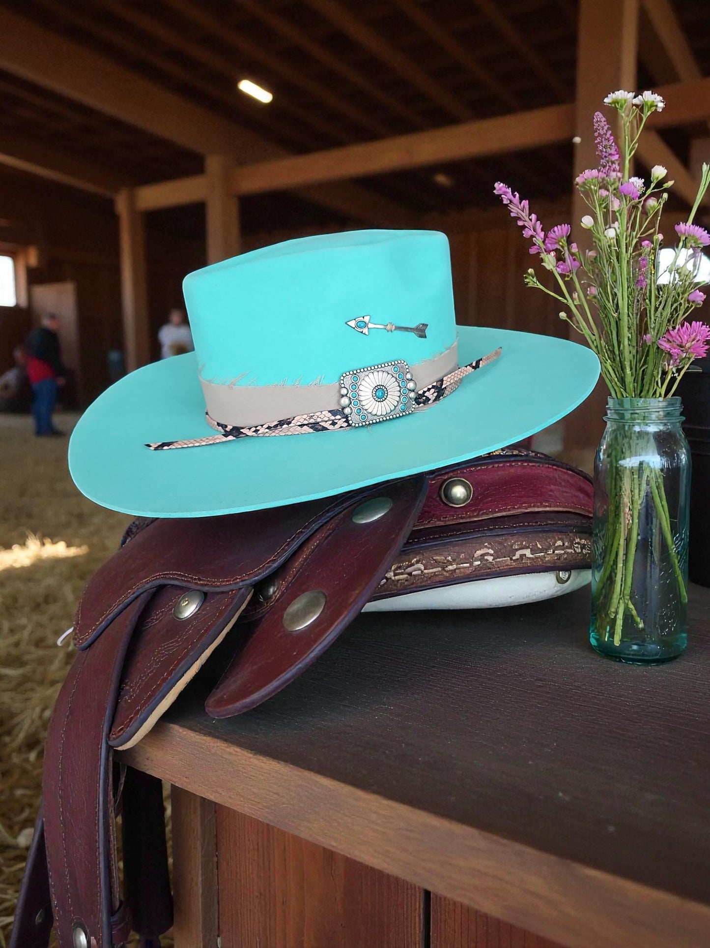 Pitchfront Charlie 1Horse Lainey Wilson Spear Point Mint Wool Hat Small