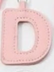 Leather letter charm accent with Swivel snap hook keychain stylish bag accessory