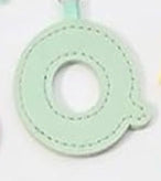 Leather letter charm accent with Swivel snap hook keychain stylish bag accessory