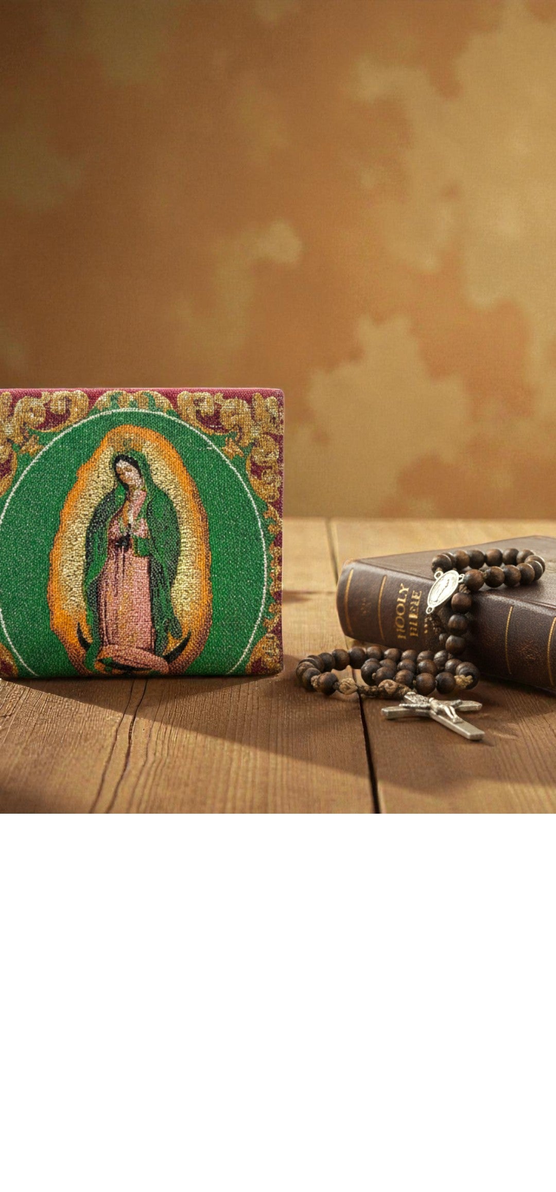 Rosary Pouch - St. Michael or Virgin de Guadalupe 3″ x 4″