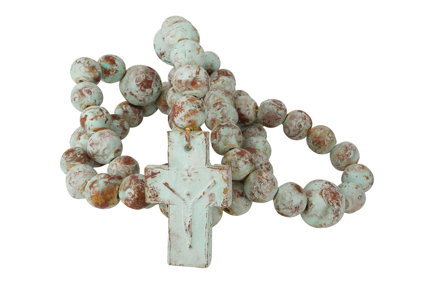 Hope Clay Rosary-Beads-Gorgeous-6 Sizes-Handmade-Turquoise: #1-17 inches long