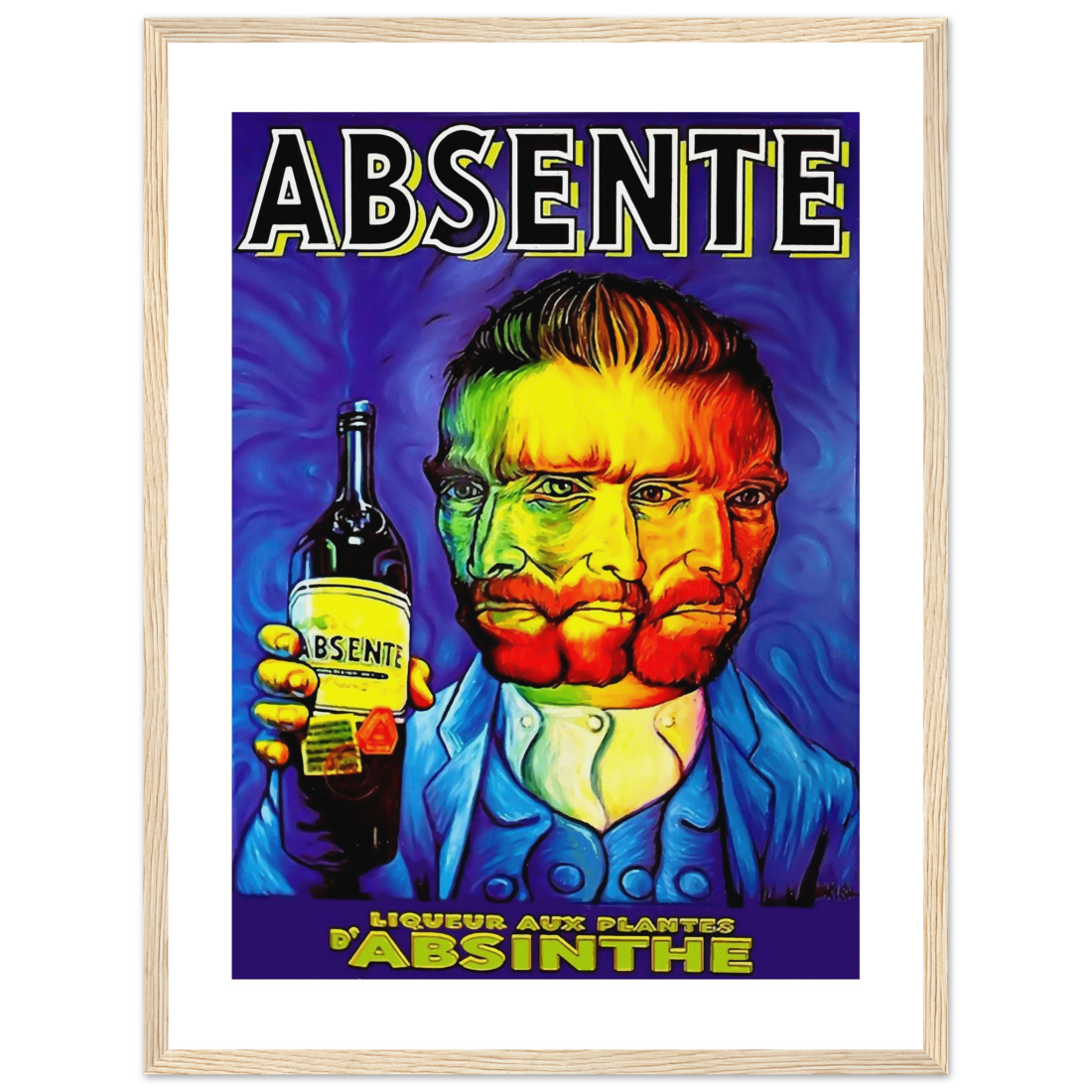 Absente, Vintage Absinthe Liquor Advertisement with Van Gogh Poster-12