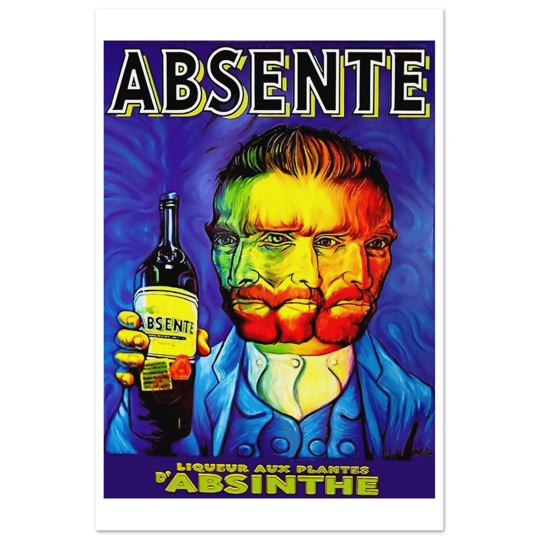 Absente, Vintage Absinthe Liquor Advertisement with Van Gogh Poster-14