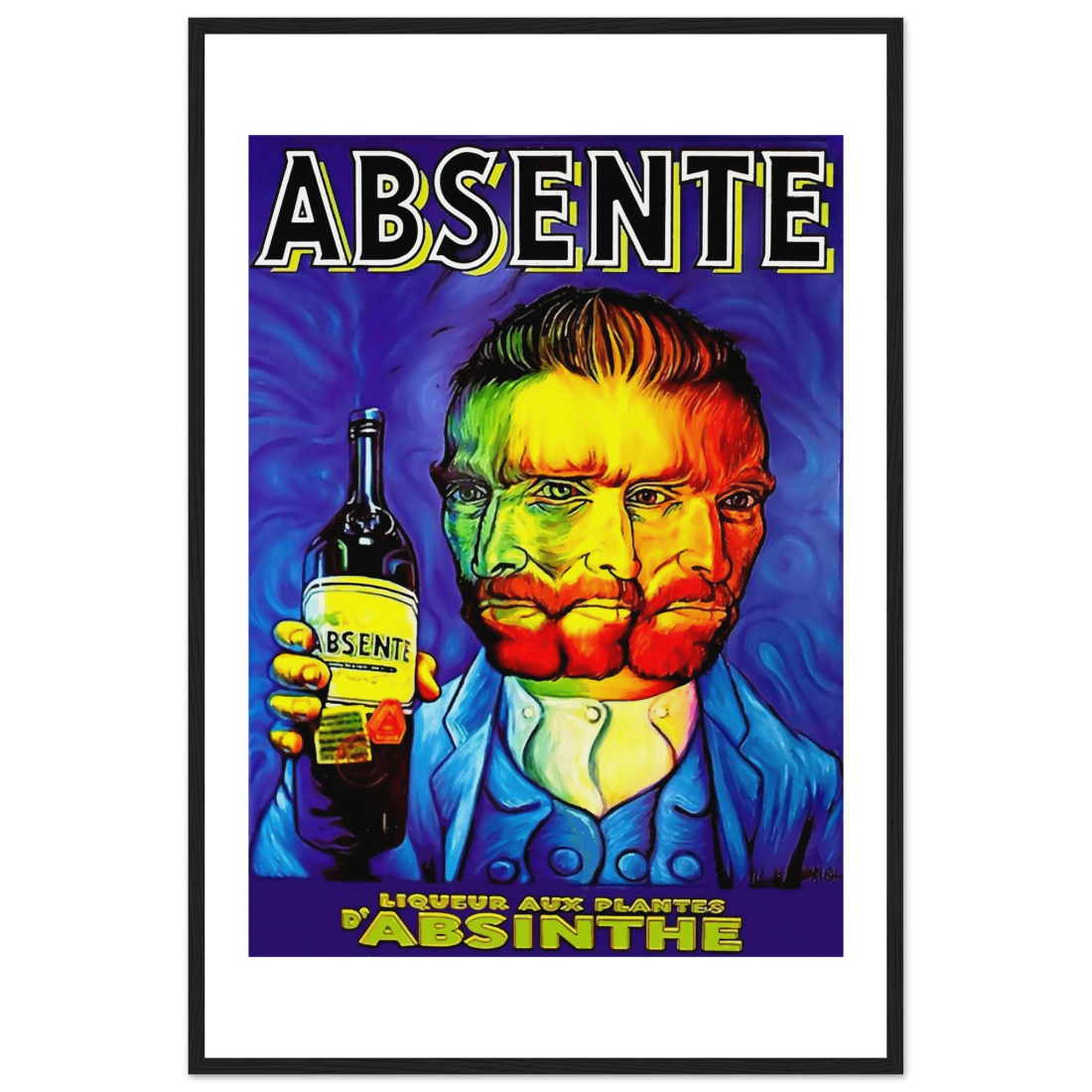 Absente, Vintage Absinthe Liquor Advertisement with Van Gogh Poster-0