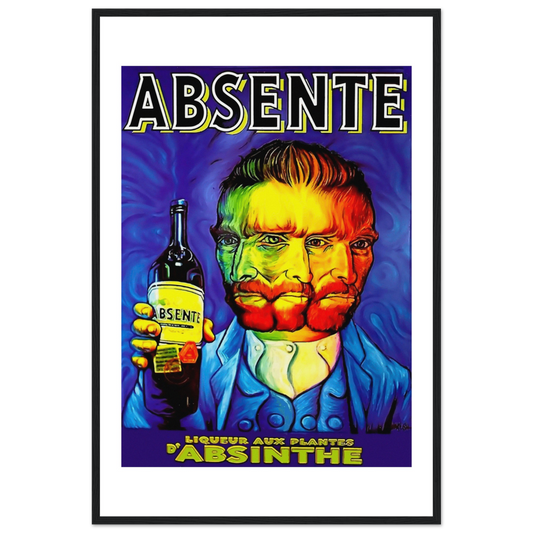Absente, Vintage Absinthe Liquor Advertisement with Van Gogh Poster-0