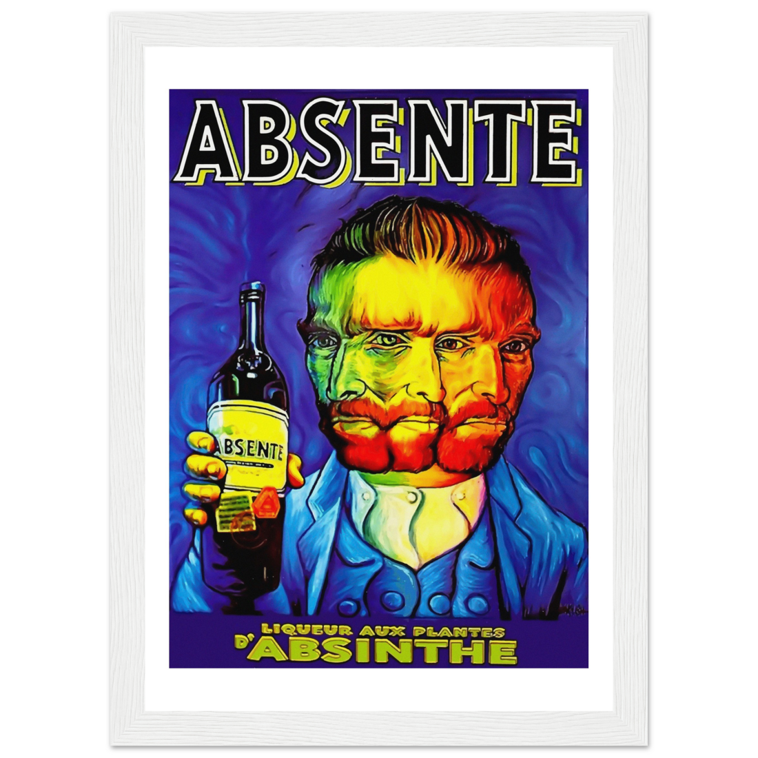 Absente, Vintage Absinthe Liquor Advertisement with Van Gogh Poster-7