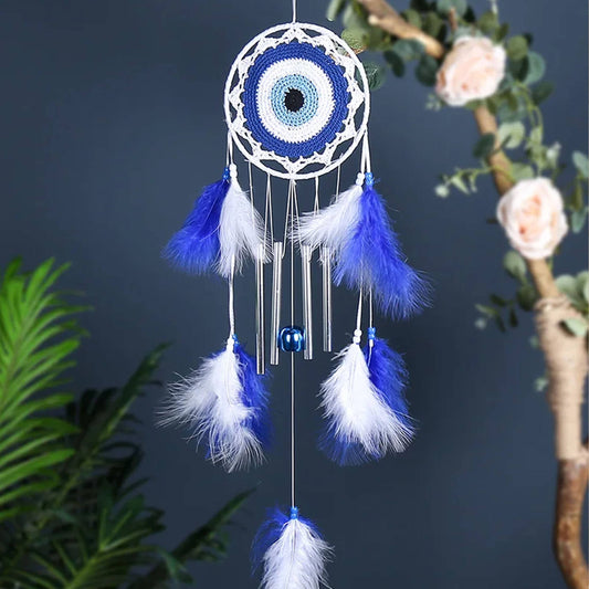 Blue Evil Eye Dream Catcher For Home Holiday Decor