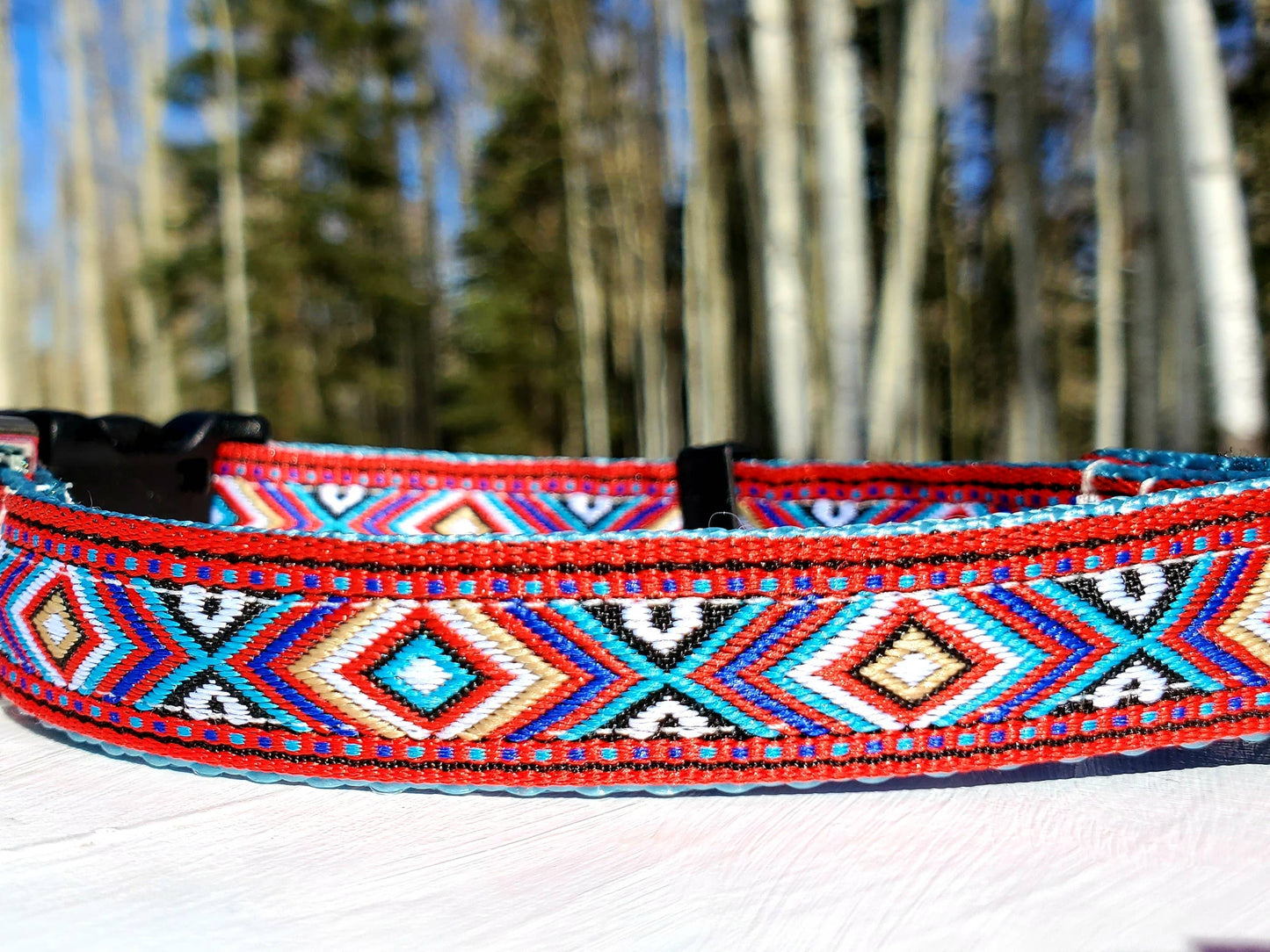 Durable 3/4" Southwest Dog Collar with Leash & Martingale – Fit for Stylish Walks & Training – Gift for Dogs & Pet Enthusiasts