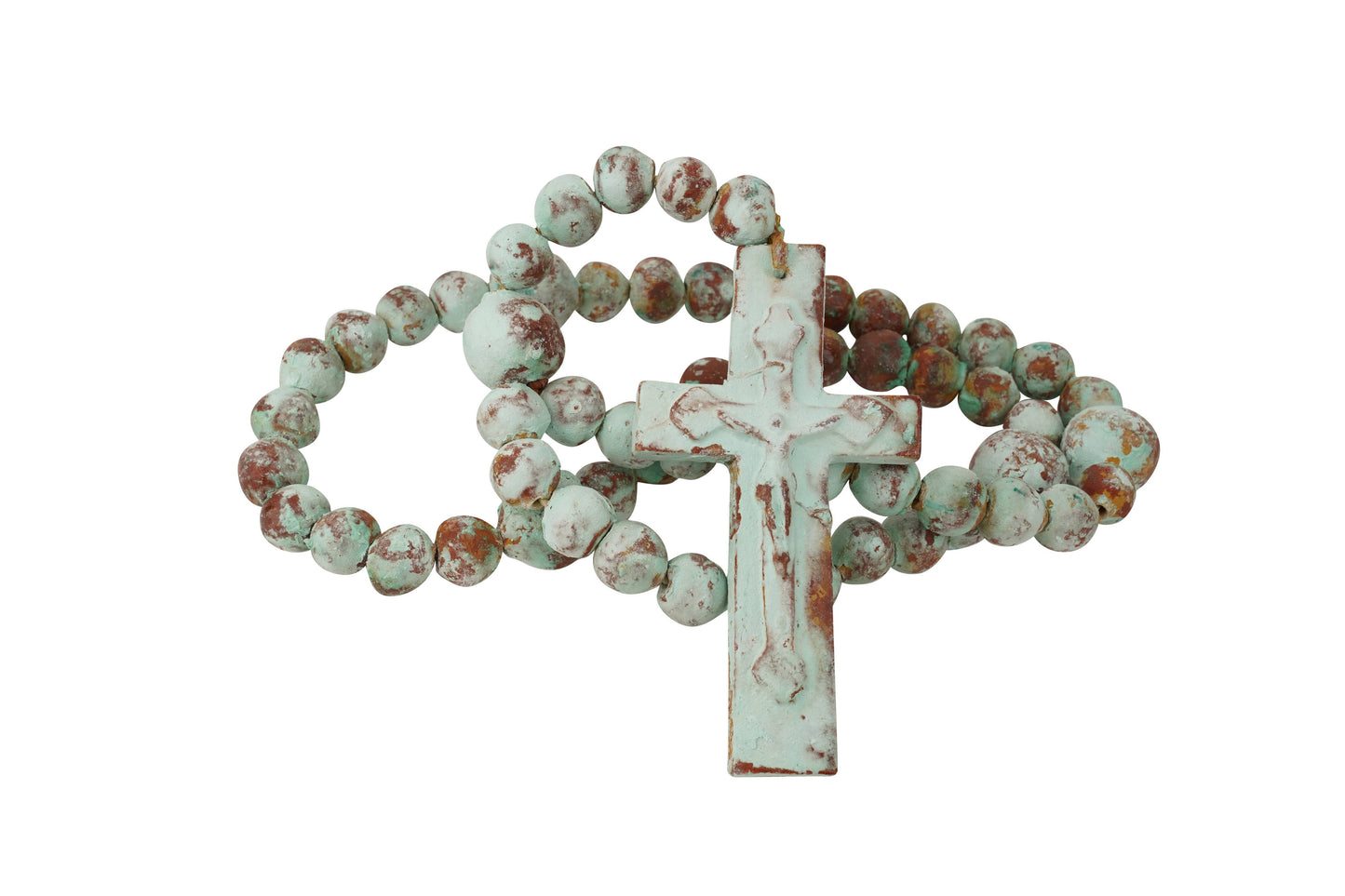 Hope Clay Rosary-Beads-Gorgeous-6 Sizes-Handmade-Turquoise: #1-17 inches long