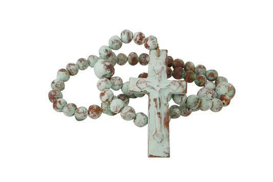 Hope Clay Rosary-Beads-Gorgeous-6 Sizes-Handmade-Turquoise: #1-17 inches long