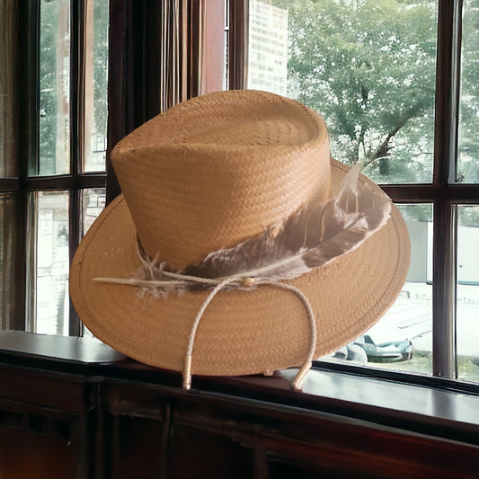 Fedora Hat: Stetson Panama Feathered Stylish Fedora, Fashion Accessory, Lightweight & Breathable