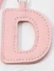 Leather letter charm accent with Swivel snap hook keychain stylish bag accessory
