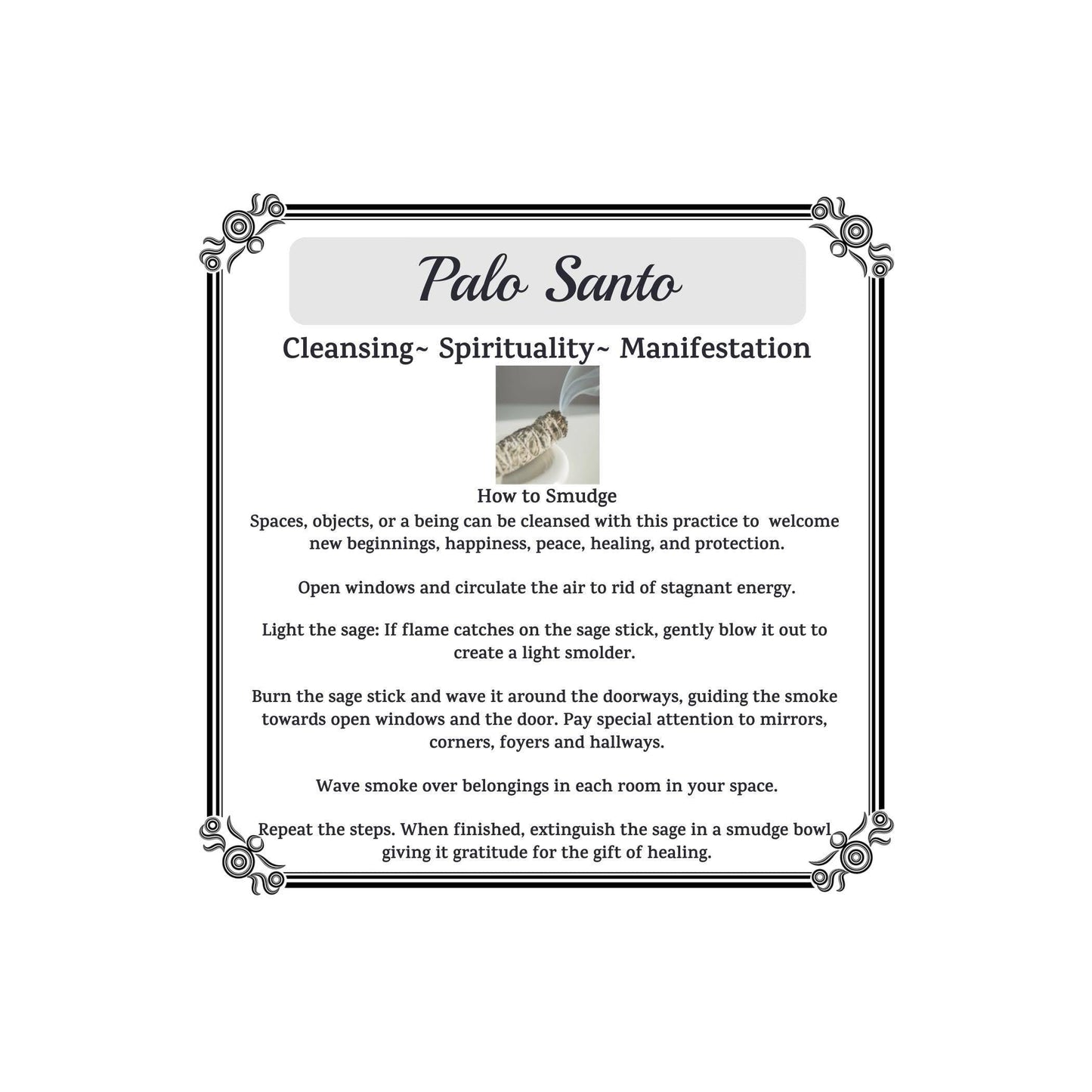 Natural White Sage Smudge Sticks, Palo Santo, Dried Flowers, Cleansing Protection Rituals
